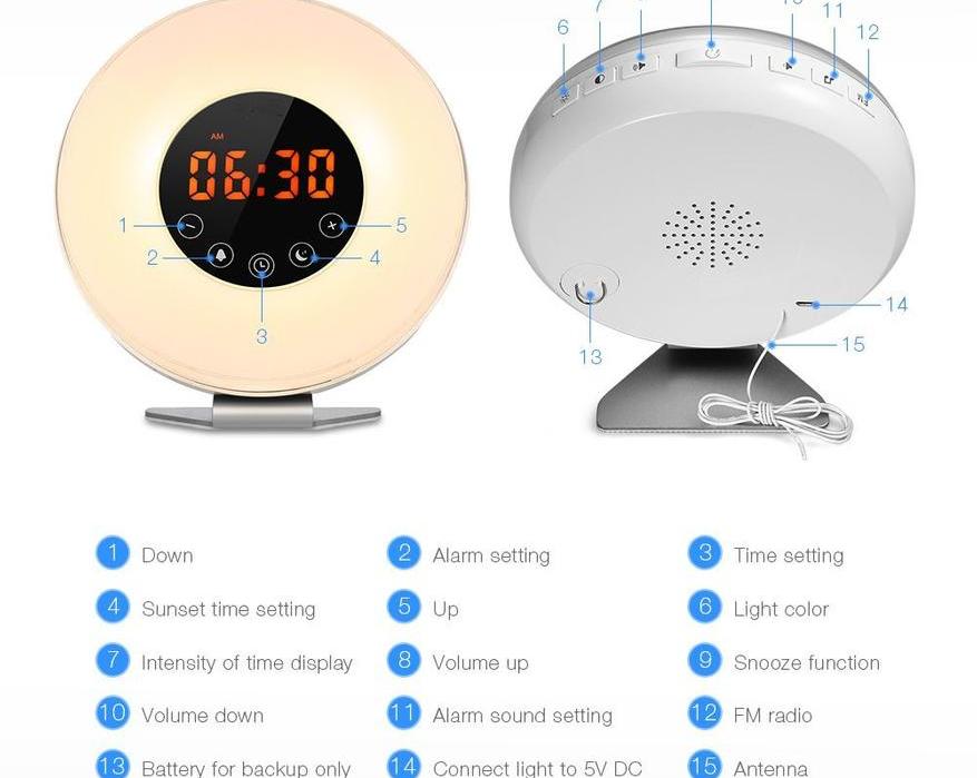 Будь бодр и весел! Обзор светового будильника Dewel Sunrise Wake Up Light