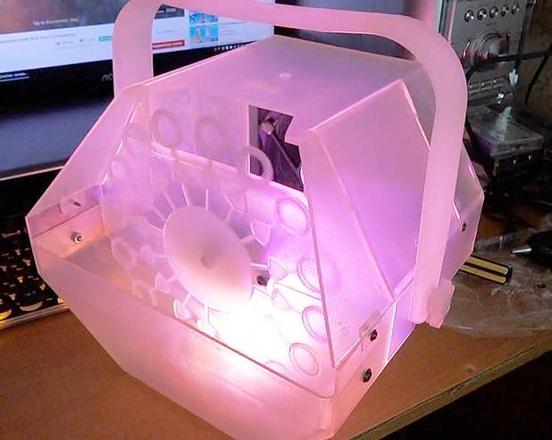 Генератор воздушных пузырей с подсветкой | LED bubble machine.