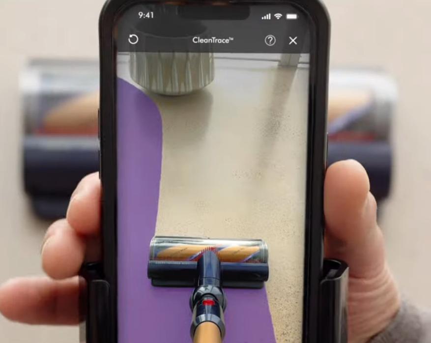 Dyson улучшила качество уборки с помощью CleanTrace, визуализирующей пропущенные участки